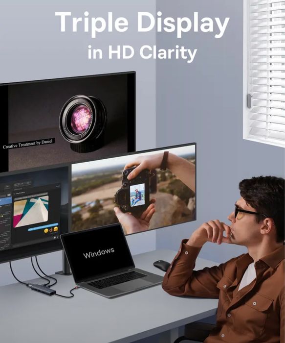 Hub 7в1 baseus переходник macbook ноутбук