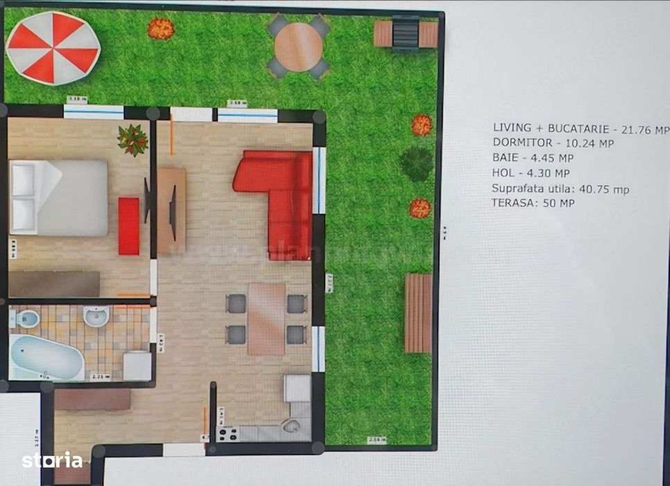 Apartament 2 camere  si terasă generoasă Bazilescu -Jiului
