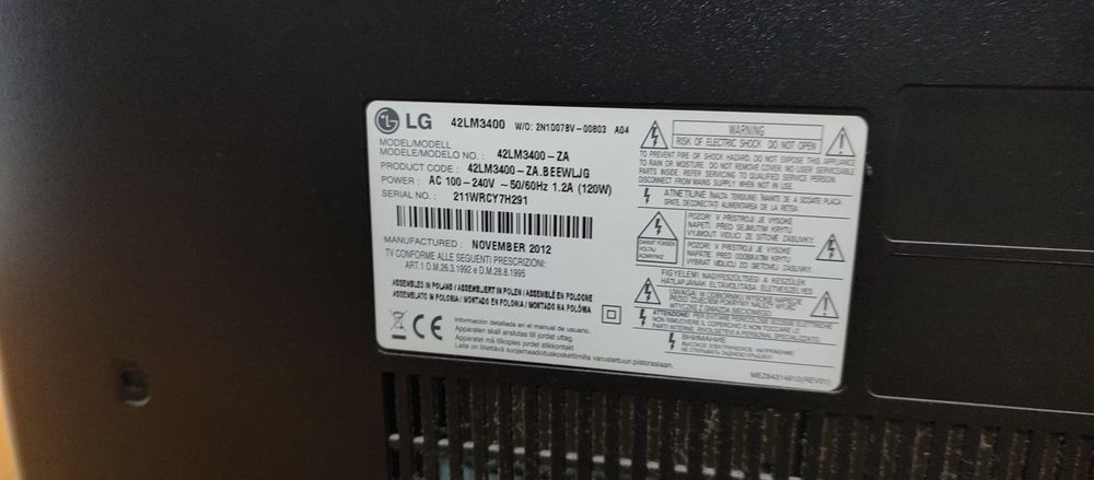 TV LG 3D 42LM3400