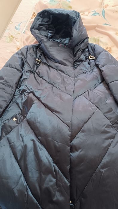 Пуховик женский, синий