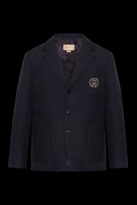 Син блейзър Gucci