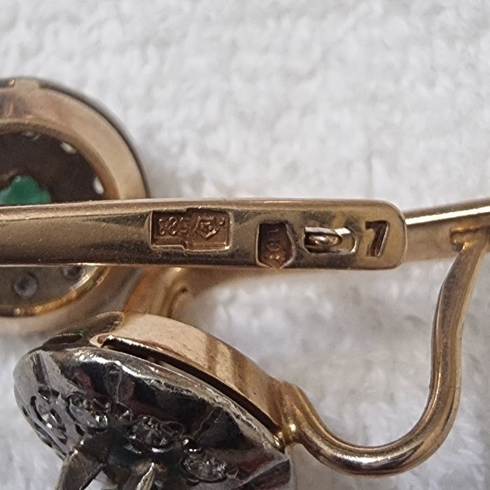 Золото серги СССР  отлични