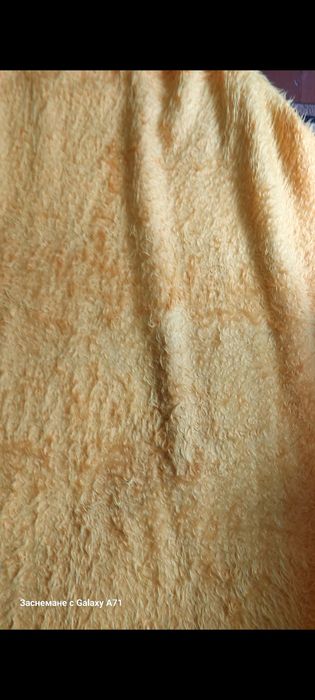 Зелена и жълта булана(Губер) И жълт плюшен плат