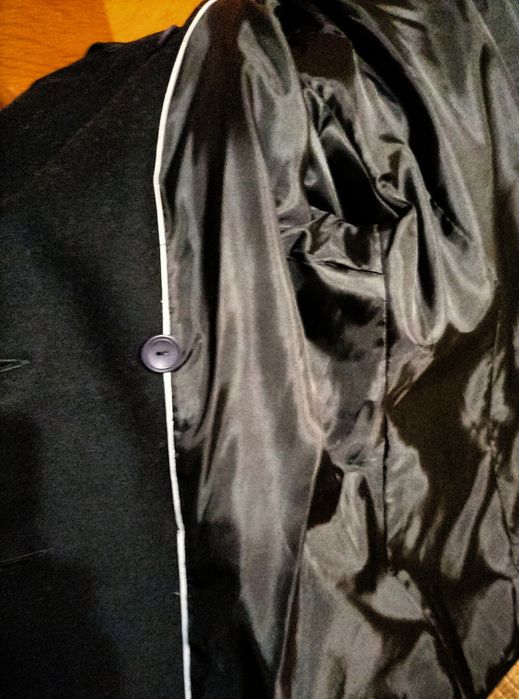 Palton scurt elegant negru, mărime:40,/ M, UK: 12