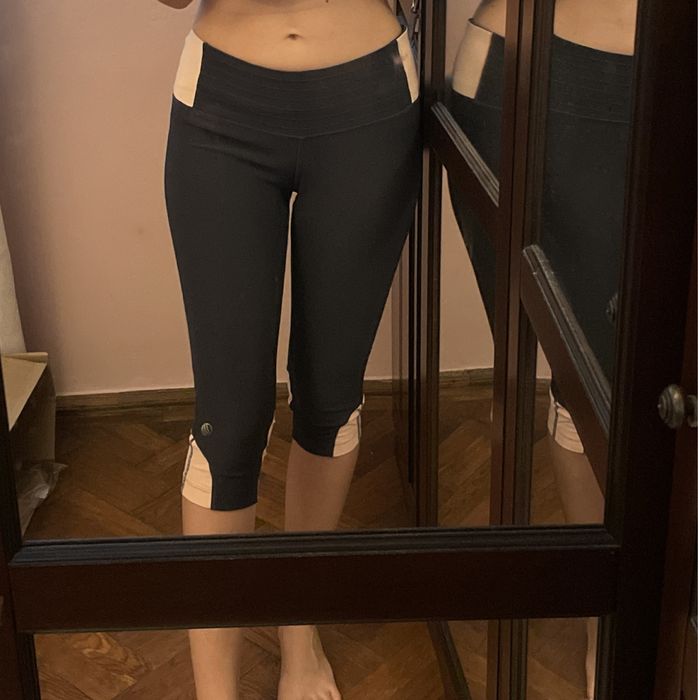 Colanti sala, yoga, antrenament, 3/4 lungime, negri, nepurtati