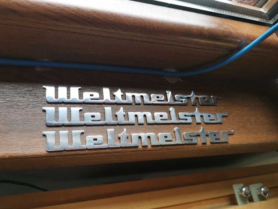 Scris Weltmeister Metalic pt.  Weltmeister Cantora