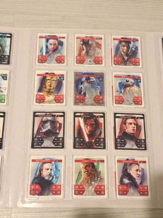 Чисто нов албум на Star wars с блестящи карти (редки)