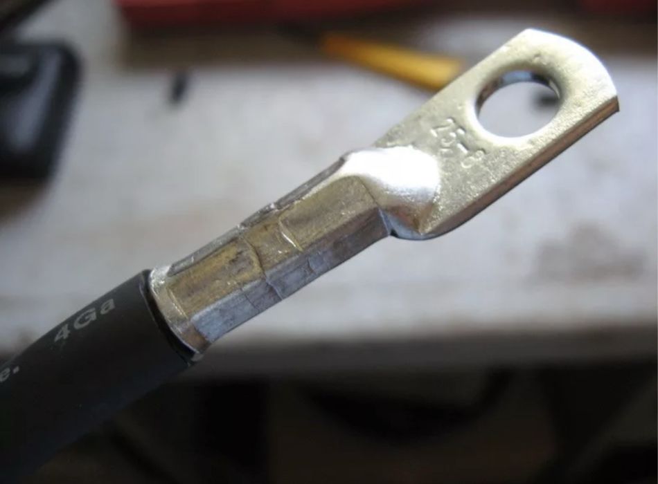 Обжим силового кабеля