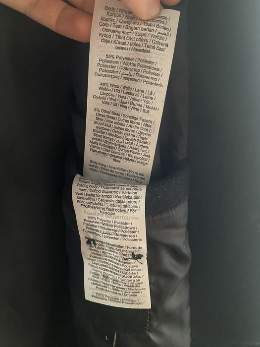 пальто черное полушерстянное jack & jones