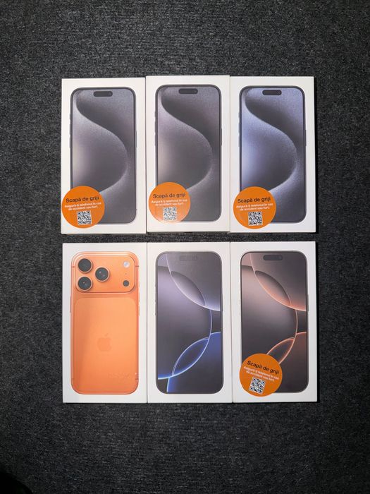 Cutii iPhone 15 Pro, 16 Pro, 17 Pro