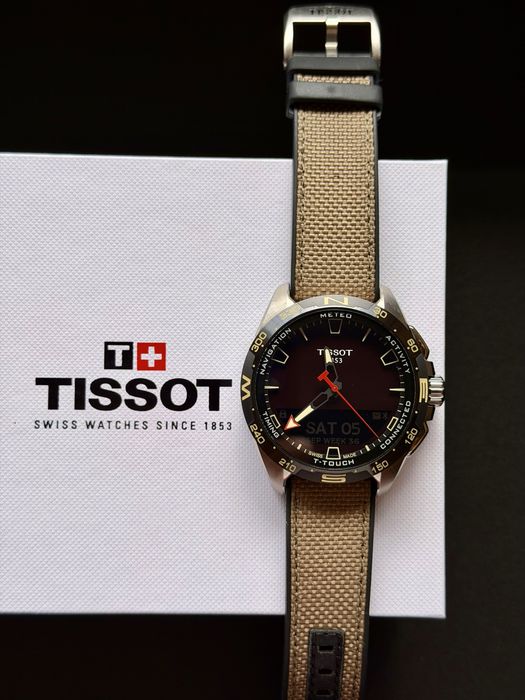 Tissot T-Touch Connect Solar Titanium 47.5 mm – Full Set + curea piele nouă
