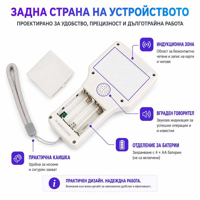 RFID дубликатор / машинка за карти и чипове - чете, копира и записва