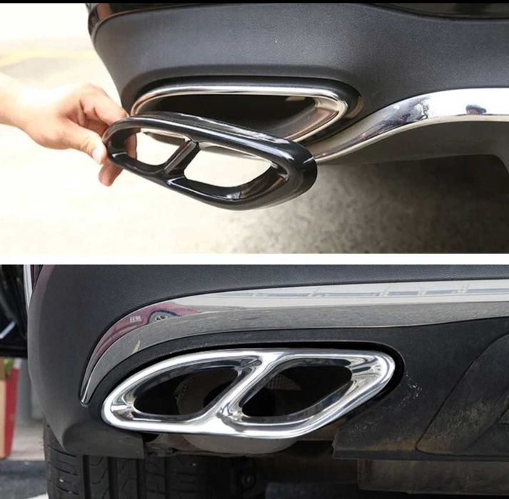 AMG стил накрайници за Мерцедес Mercedes черни и хром