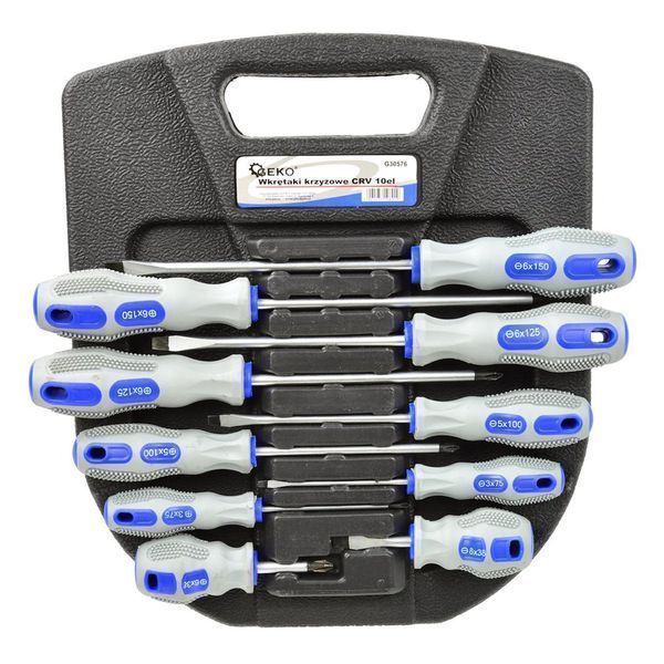 Комплект отвертки crv 10 бр. geko
