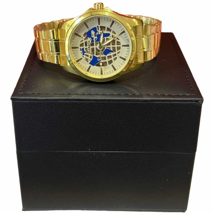 Луксозен и елегантен мъжки златист часовник LEIYI