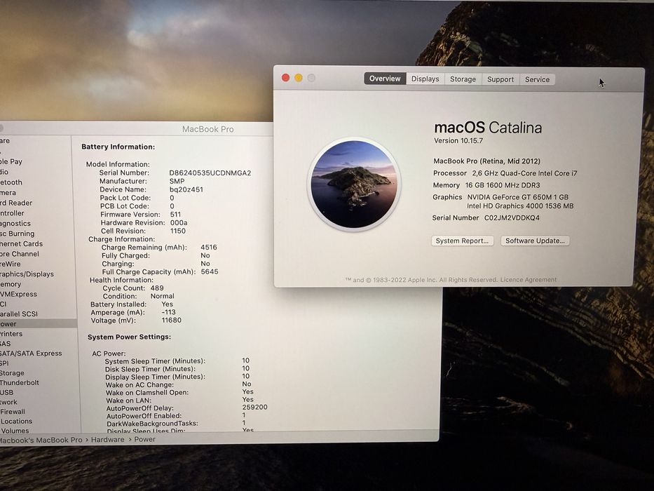 Laptop Macbook Pro 15 2012