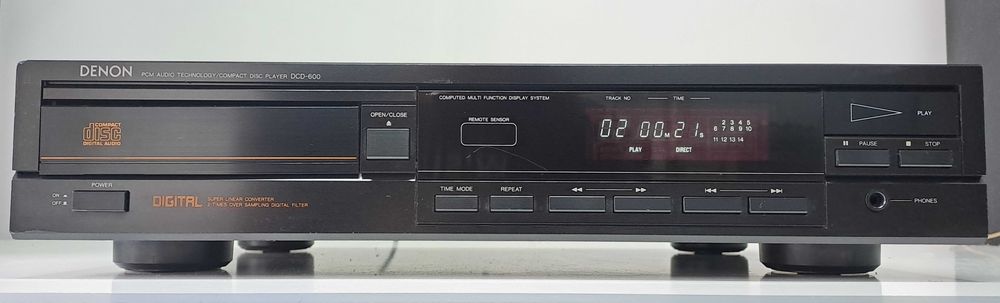 Denon DCD 600 CD player classic vintage 1987 burr brown PCM 56 Japan