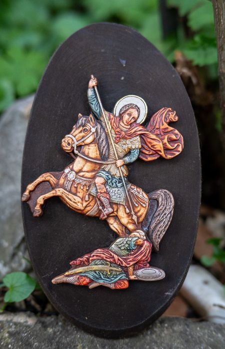 Икона Уникат Иисус Христос Св. Георги Йоан Николай Кашев