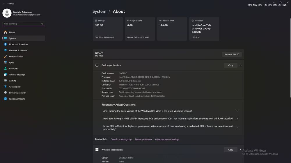 Настольный ПК с монитором