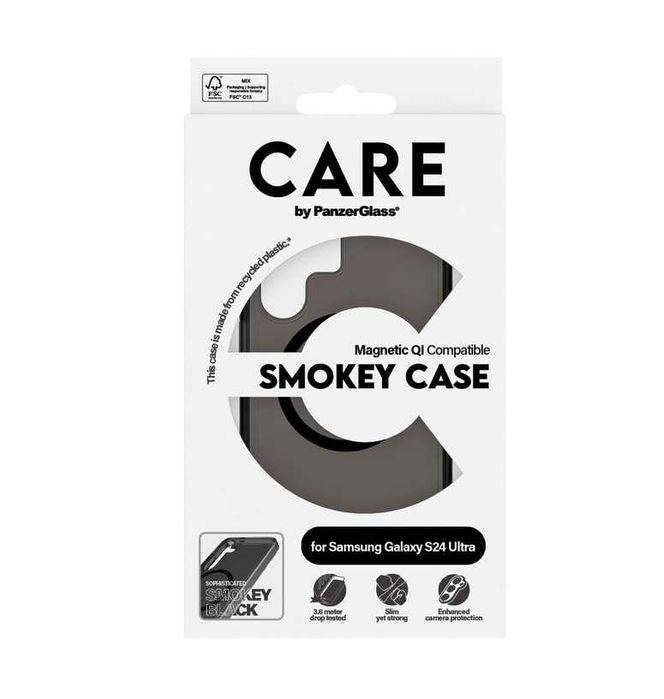 кейс PanzerGlass CARE Smokey Samsung Galaxy S24 Ultra + Spigen NeoFlex