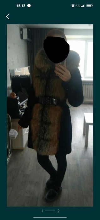 Шуба мутоновая. Очень теплая.