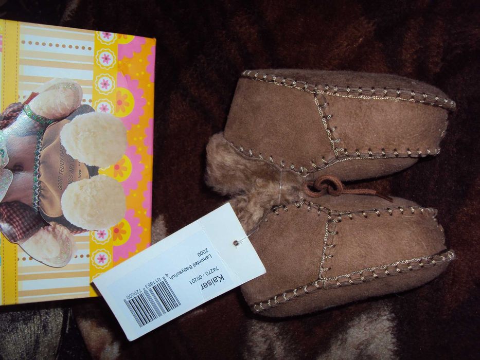 Детски пантофи от агнешка кожа 20 номер