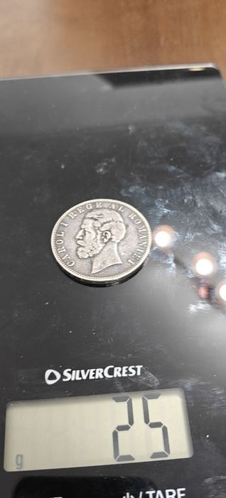 Moneda Argint 5lei 1883 b Carol 1