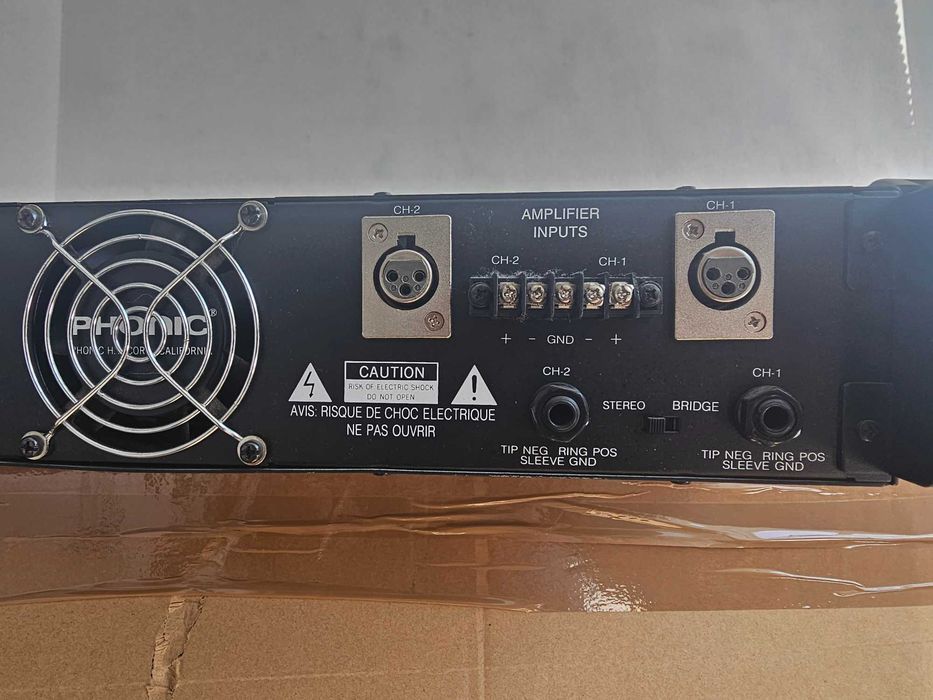Phonic MAR 250 – професионален 2-канален краен усилвател – 2 × 185 W RMS