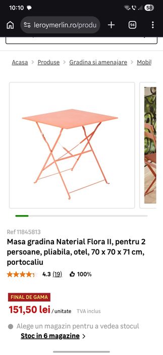 Vand masa+scaune de gradina