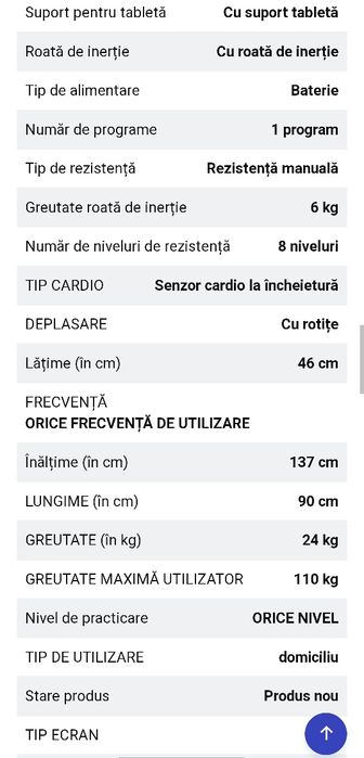 Bicicletă statică HAMMER CARDIO T3