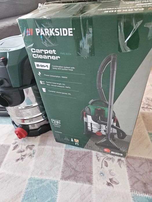 Прахосмукачка Parkside PWS 20 E4, 250 AirWatt, 20л, инокс, за мокро и сухо почистване