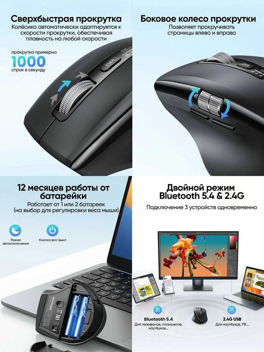UGreen M751 Беспроводная компьютерная мышь