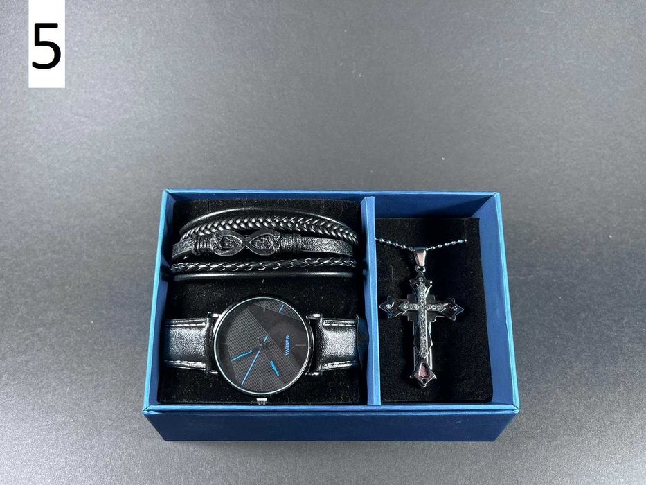 Мъжки Подарък За Свети Валентин - Комплект Часовник И Гривни