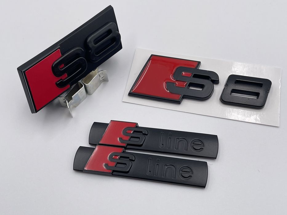 Set Embleme Audi S8 negru