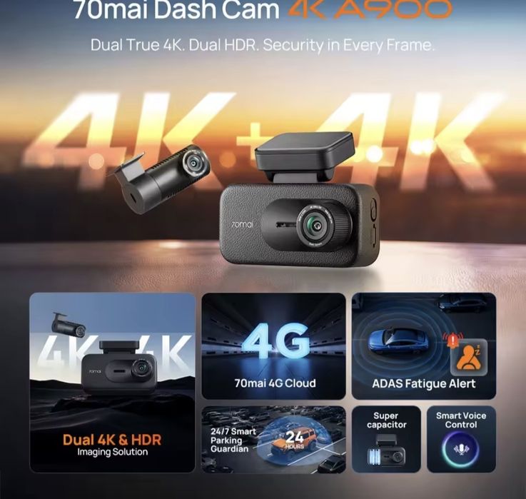 Camera auto 70mai A900 dual 4k!!! Atenție model lansat astăzi 17 august!!!