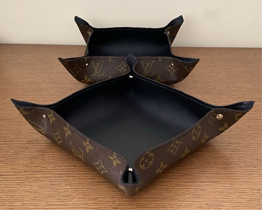 Louis Vuitton Monogram Brown Custom Leather Tray