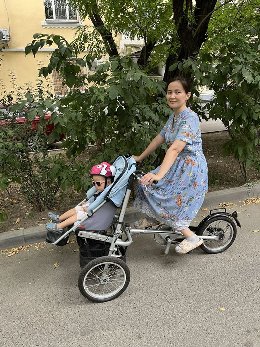 Продам велосипед для мамы и ребенка, велоколяска, мамачари, tagabike