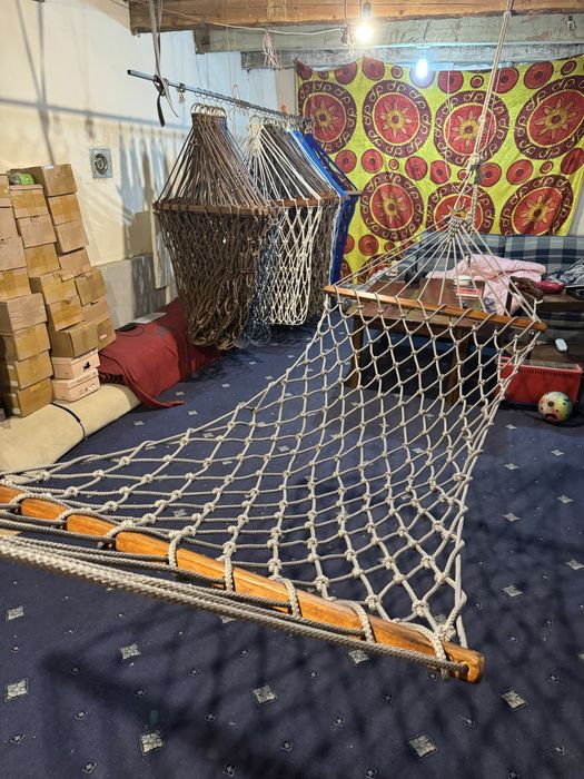 (СКИДКА!!) GAMAK ГАМАК сетчатый с деревянными планками ручная робота