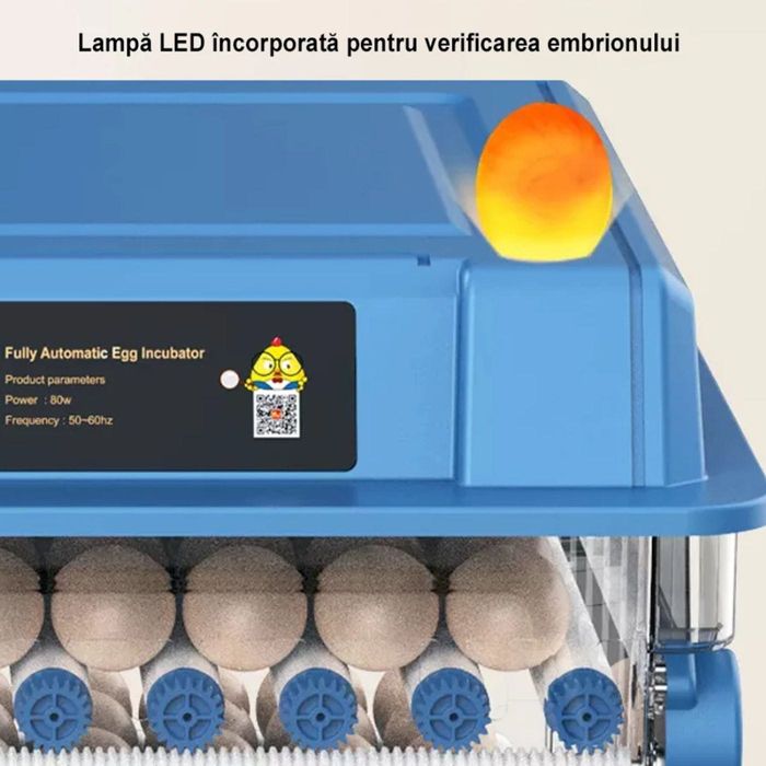 Incubator ouă profesional automat  Rico, 64 ouă - Livrare gratuită