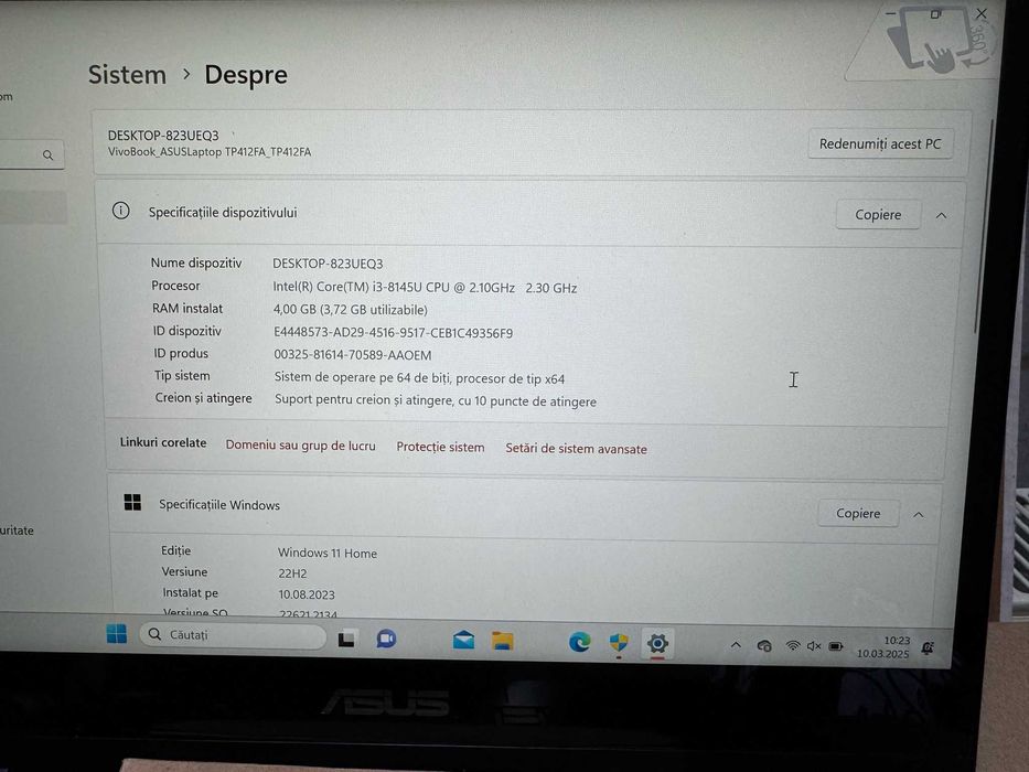 Laptop Asus 8145u cu ecran tactil