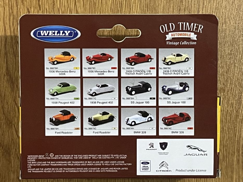 Welly Old Timer Collection / Метални колички ретро модели 1:34