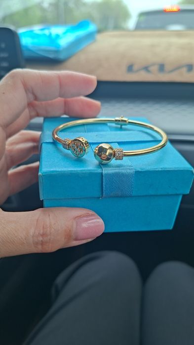 Желтая золото браслет