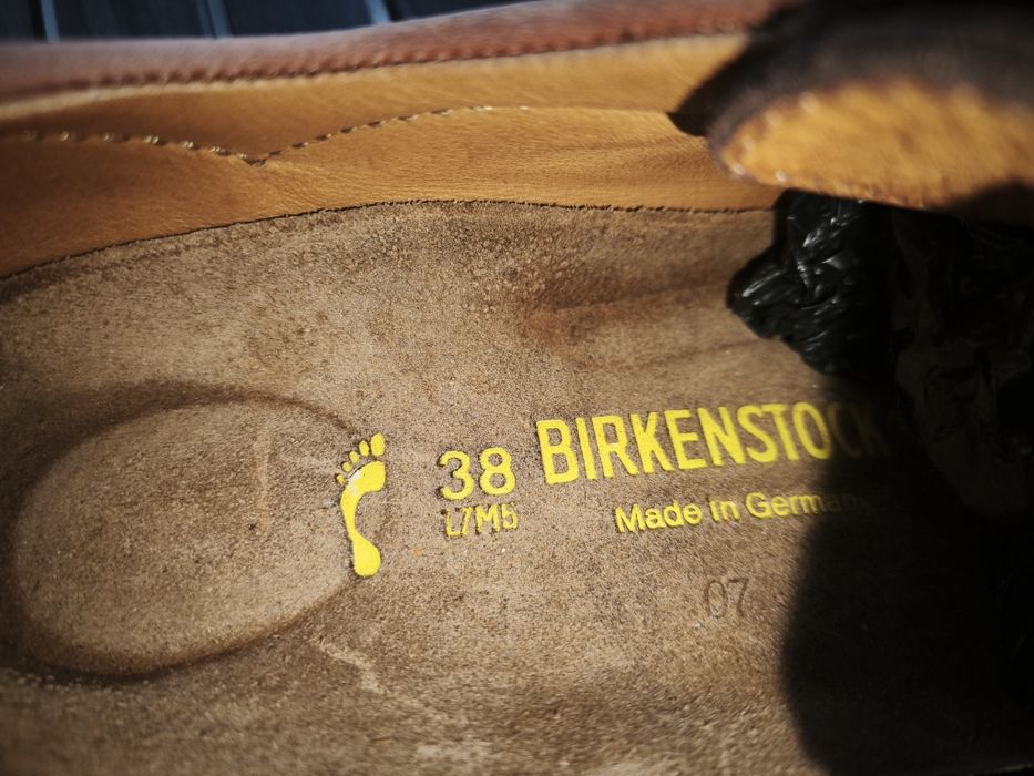 Birkenstock, нови обувки естествена кожа, номер 38