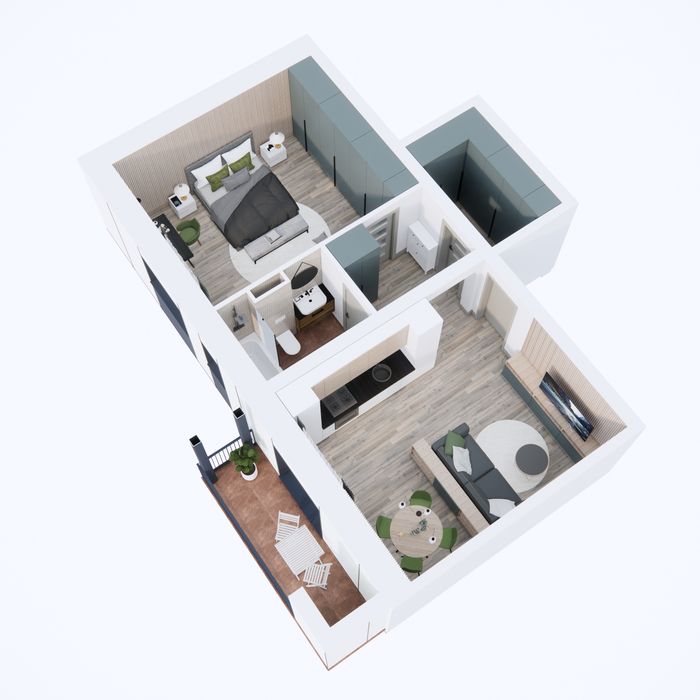 Apartamente Noi de vânzare   cu 2 camere  de 47 , 52 , 58 metri pătrați