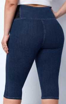 Страхотни дънки 7/8 нови с ластик в кръста - голям размер