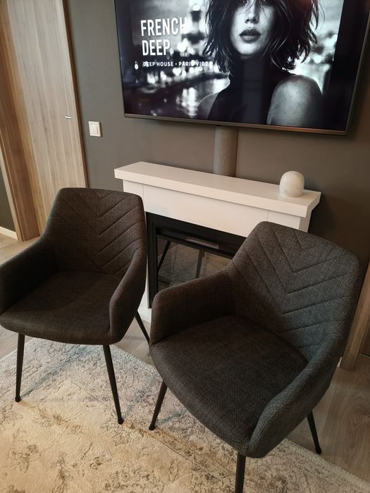 Set 4 Scaune IKEA Design Modern / Fotolii Textil Gri - Impecabile