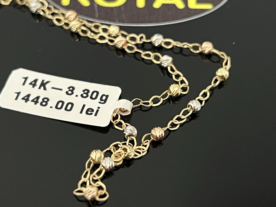 Bijuteria Royal CB : Lantisor dama aur 14k 585  3,30 gr