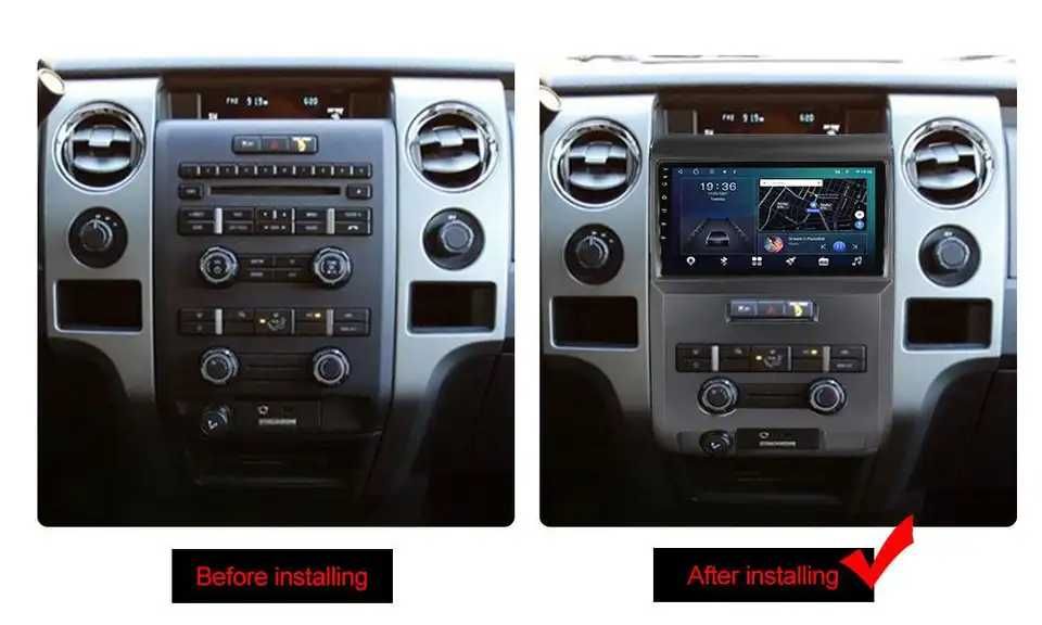 Navigatie Android 14 Ford F150 Raptor 2008 - 2014 Waze CarPlay +CAMERA