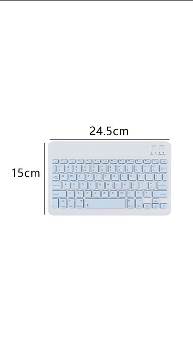 Синя 10-инчова Bluetooth сензорна клавиатура