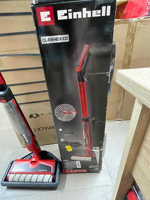 Curatator podele fără fir Einhell Cleanexx Power X-Change pentru pardoseli dure (18 V, rolă de perii de 290 mm, mod Boost, autocurățare, fără baterie)